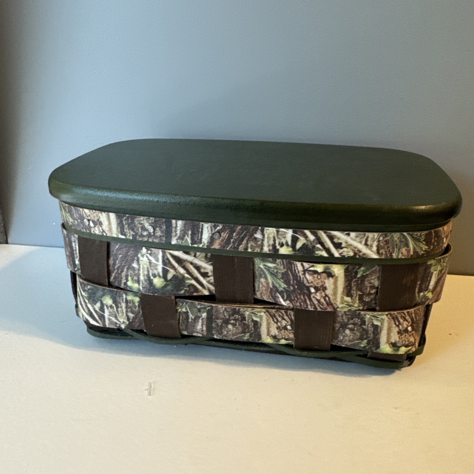 NEW 2013 Longaberger Camo Caddy Basket W/ Lid & Protector NEW 2013 Longaberger Camo Caddy Basket W/ Lid & Protector