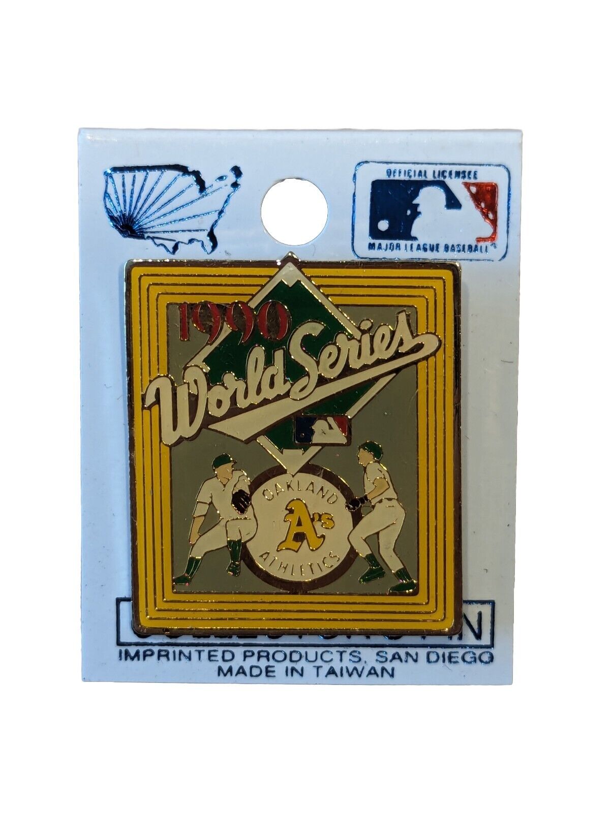 Vintage Oakland A's World Series 1990 Pin Pinback
