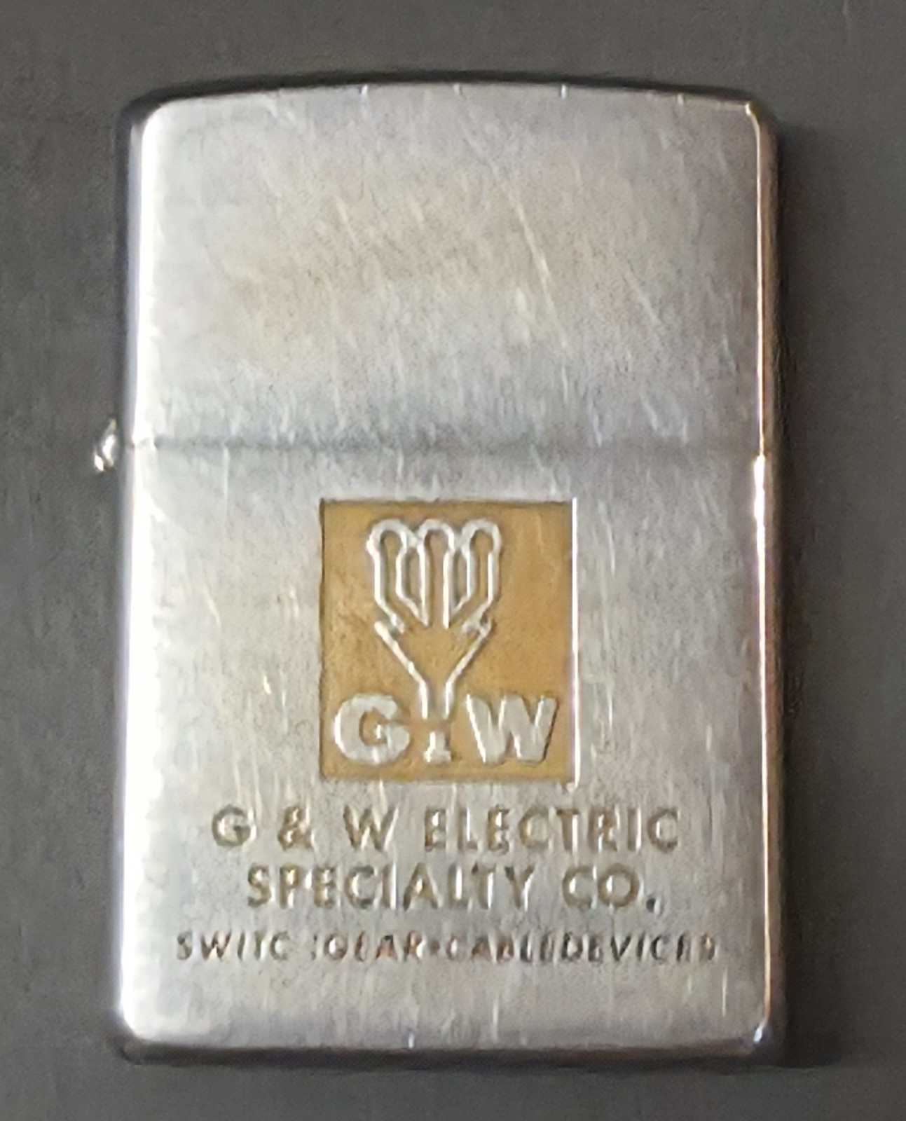 Super rare 1950s Vintage Zippo 5 Barrel Lighter w/ G & W Electric Advertising Super rare 1950s Vintage Zippo 5 Barrel Lighter w/ G & W Electric Advertising