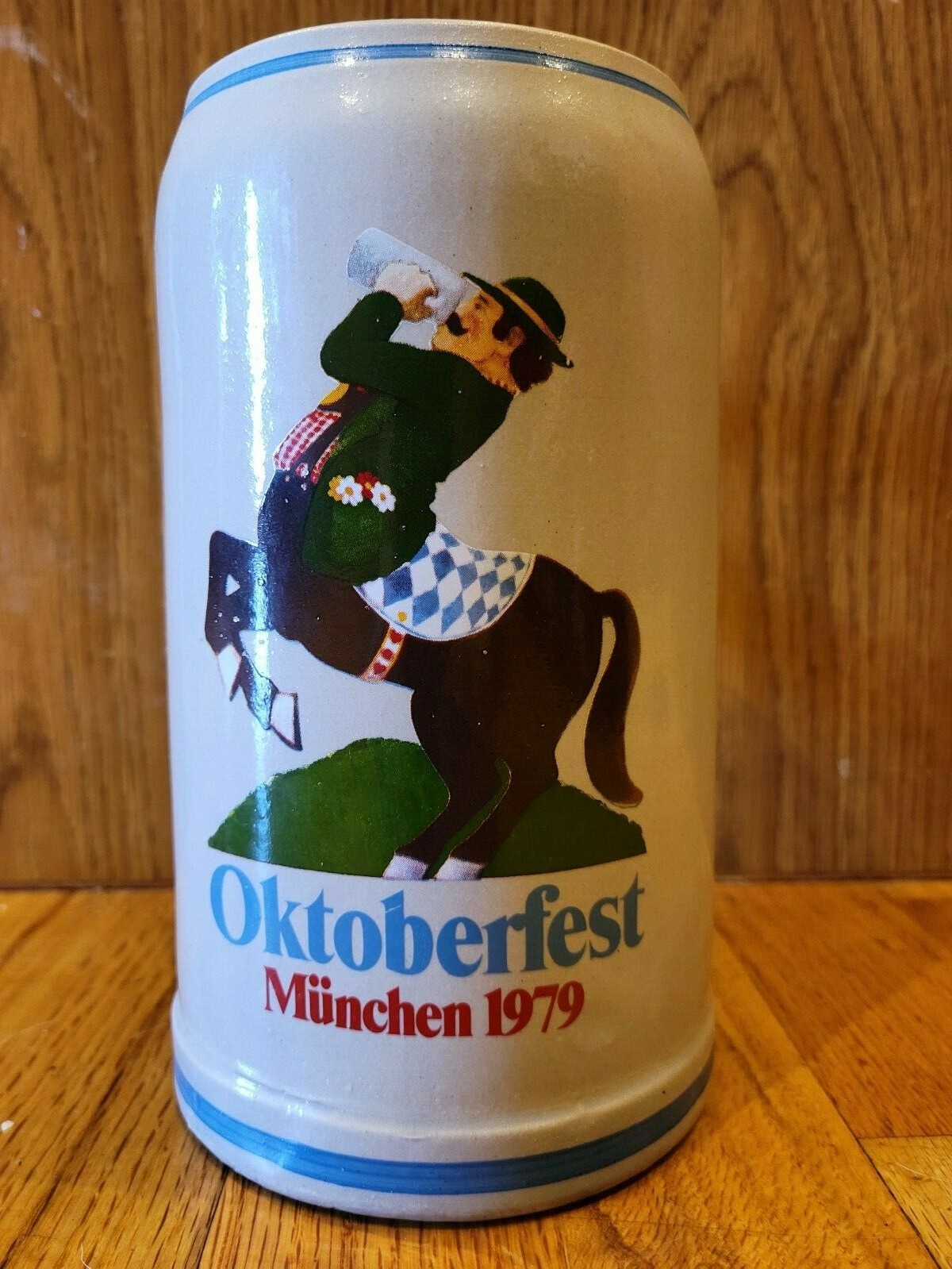 Oktoberfest Munich 1979 Jahreskruge Beer Stein Fritz Wagner Rastal 1L Munchen