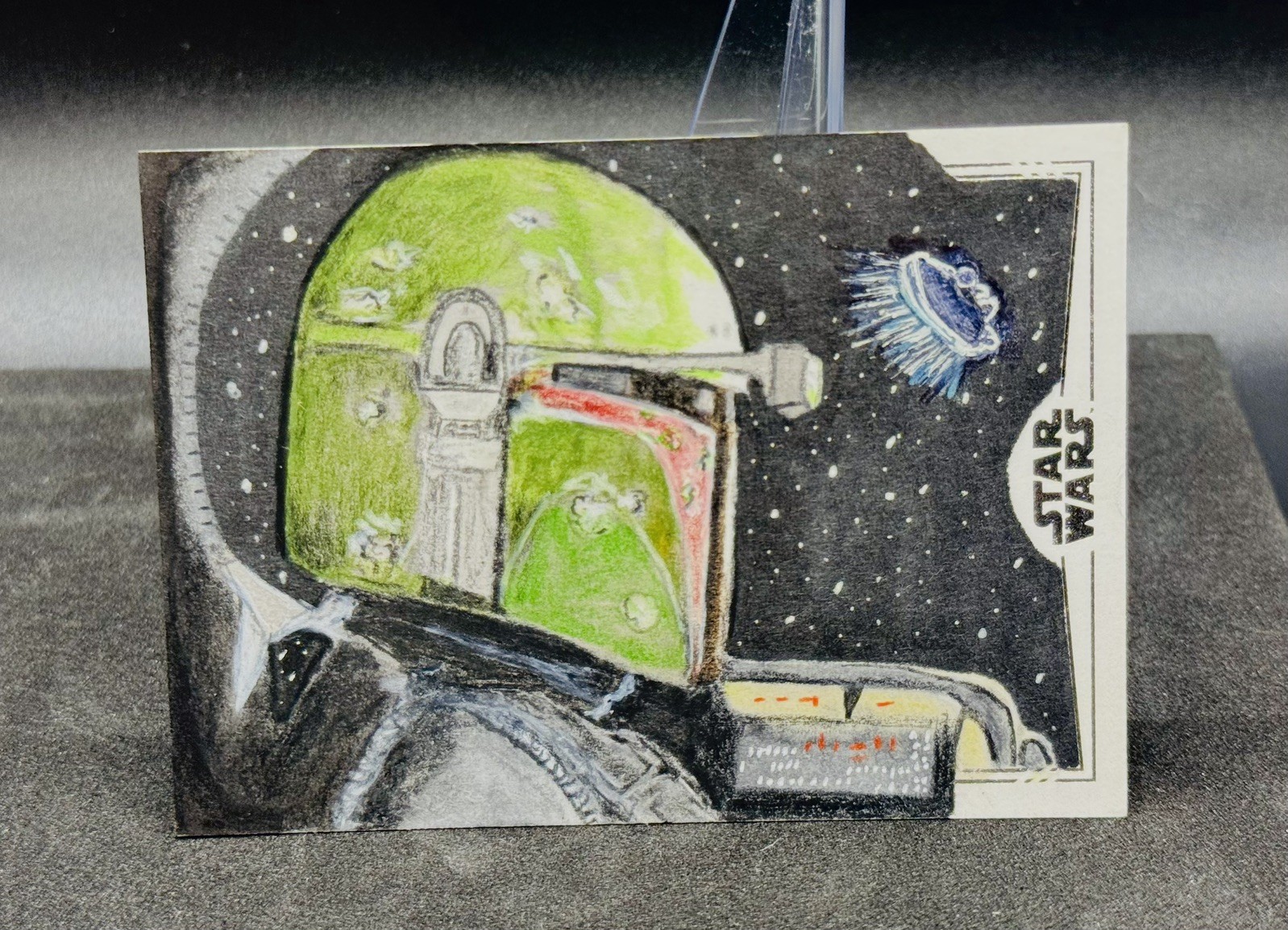 2025 Topps Star Wars Boba Fett Sketch 1/1 Smugglers Adam Perler Artist 2025 Topps Star Wars Boba Fett Sketch 1/1 Smugglers Adam Perler Artist
