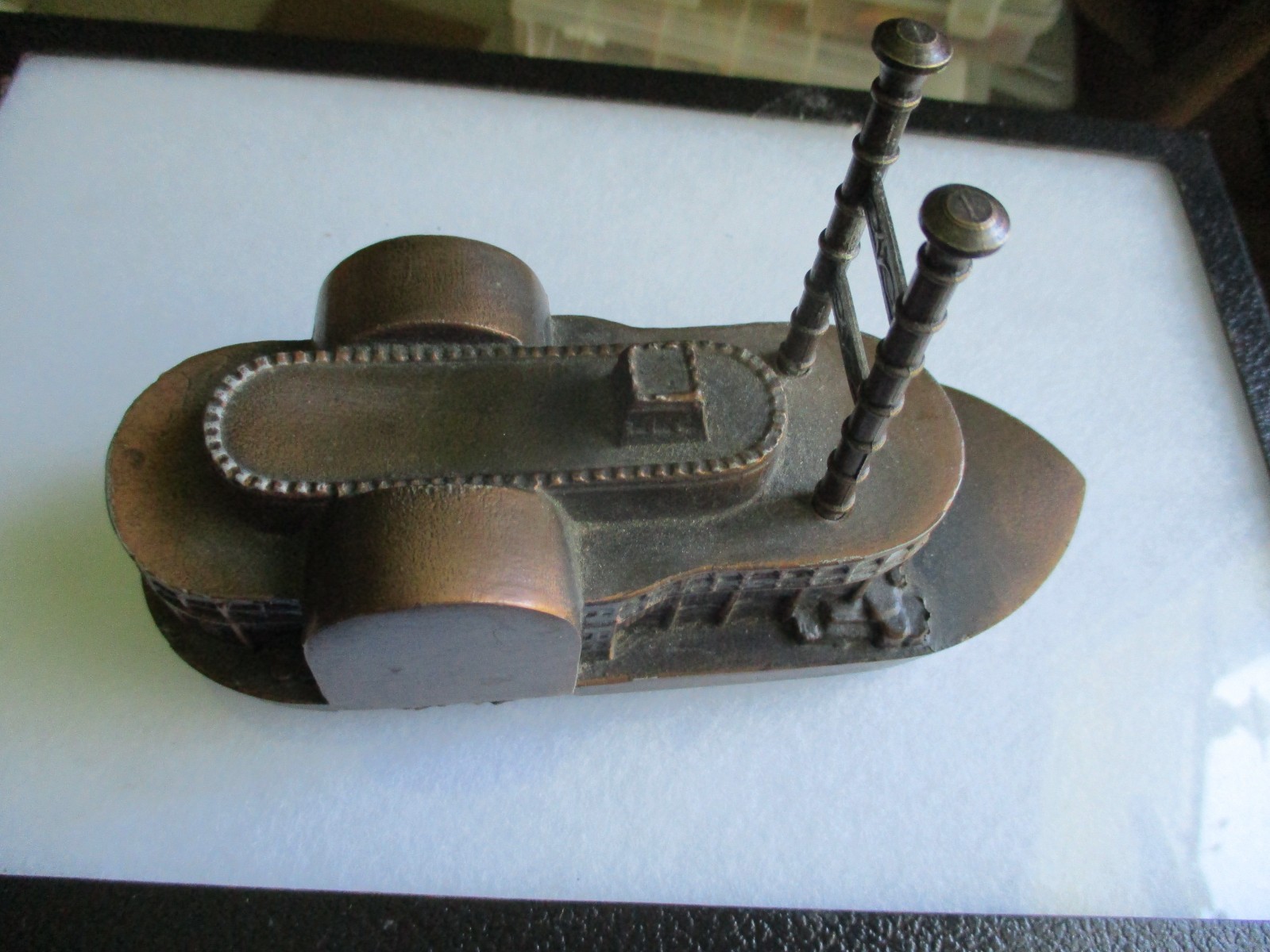 VINTAGE BRASS RIVER BOAT BANK CHICAGO U.S.A BANTHRICO INC. VINTAGE BRASS RIVER BOAT BANK CHICAGO U.S.A BANTHRICO INC.