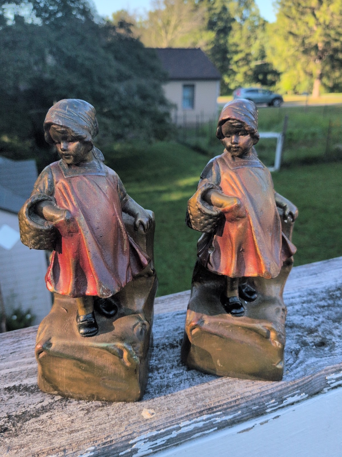 Vintage 1930s Armor Bronze Co. Figural Bookends Vintage 1930s Armor Bronze Co. Figural Bookends