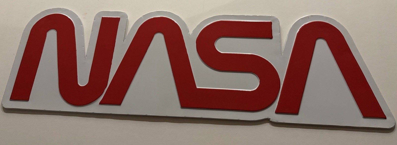 NASA “Worm” Logo Heavy Duty Embossed Reproduction Metal Sign NASA “Worm” Logo Heavy Duty Embossed Reproduction Metal Sign