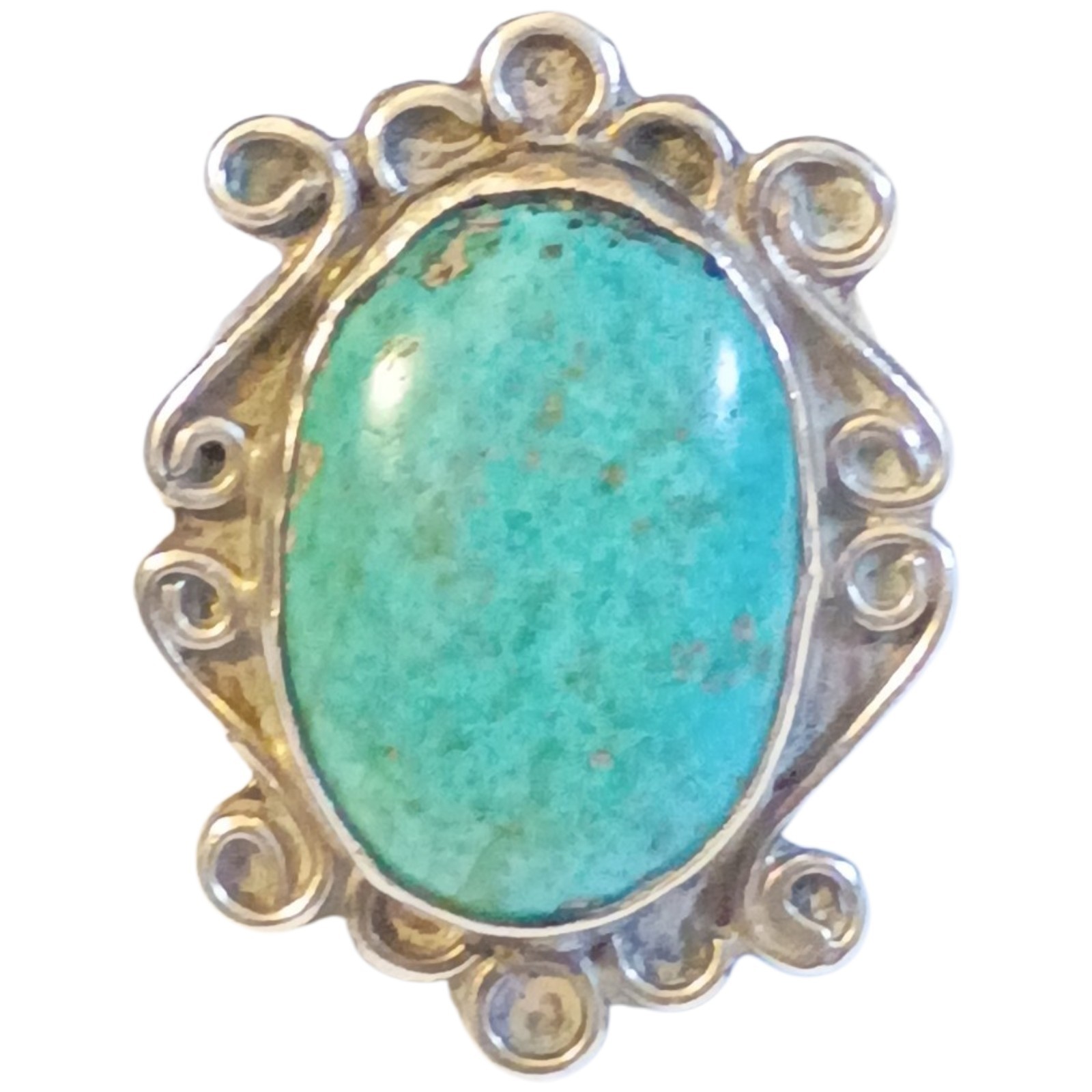 1970s navajo Vintage Darling Darlene Turquoise Sterling Silver Ringsz9 1970s navajo Vintage Darling Darlene Turquoise Sterling Silver Ringsz9