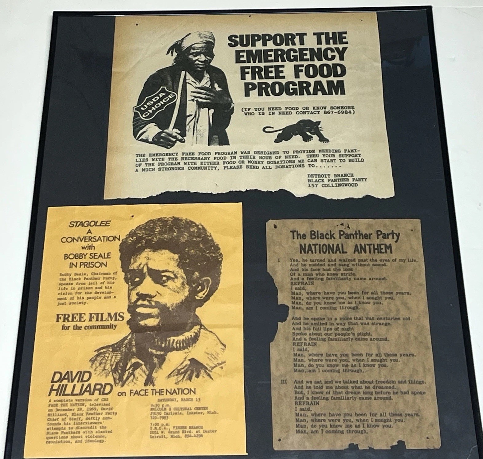 Vintage Black Panther Party Lot of 3 Flyer Handbill Paper Advert Detroit Area Vintage Black Panther Party Lot of 3 Flyer Handbill Paper Advert Detroit Area