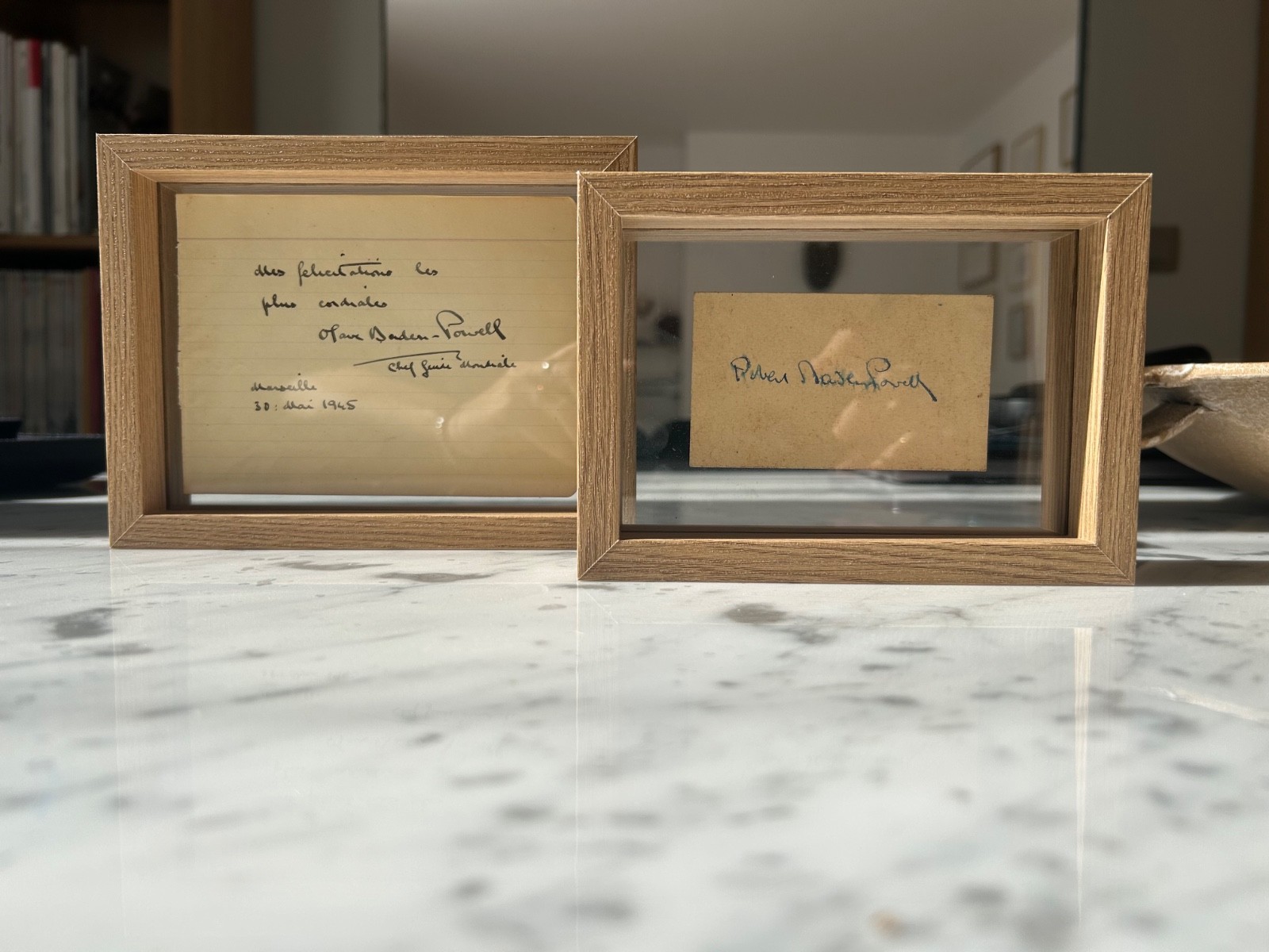 Robert & Olave Baden-Powell - Rare Pair of Original Autographs - Scouting Histor