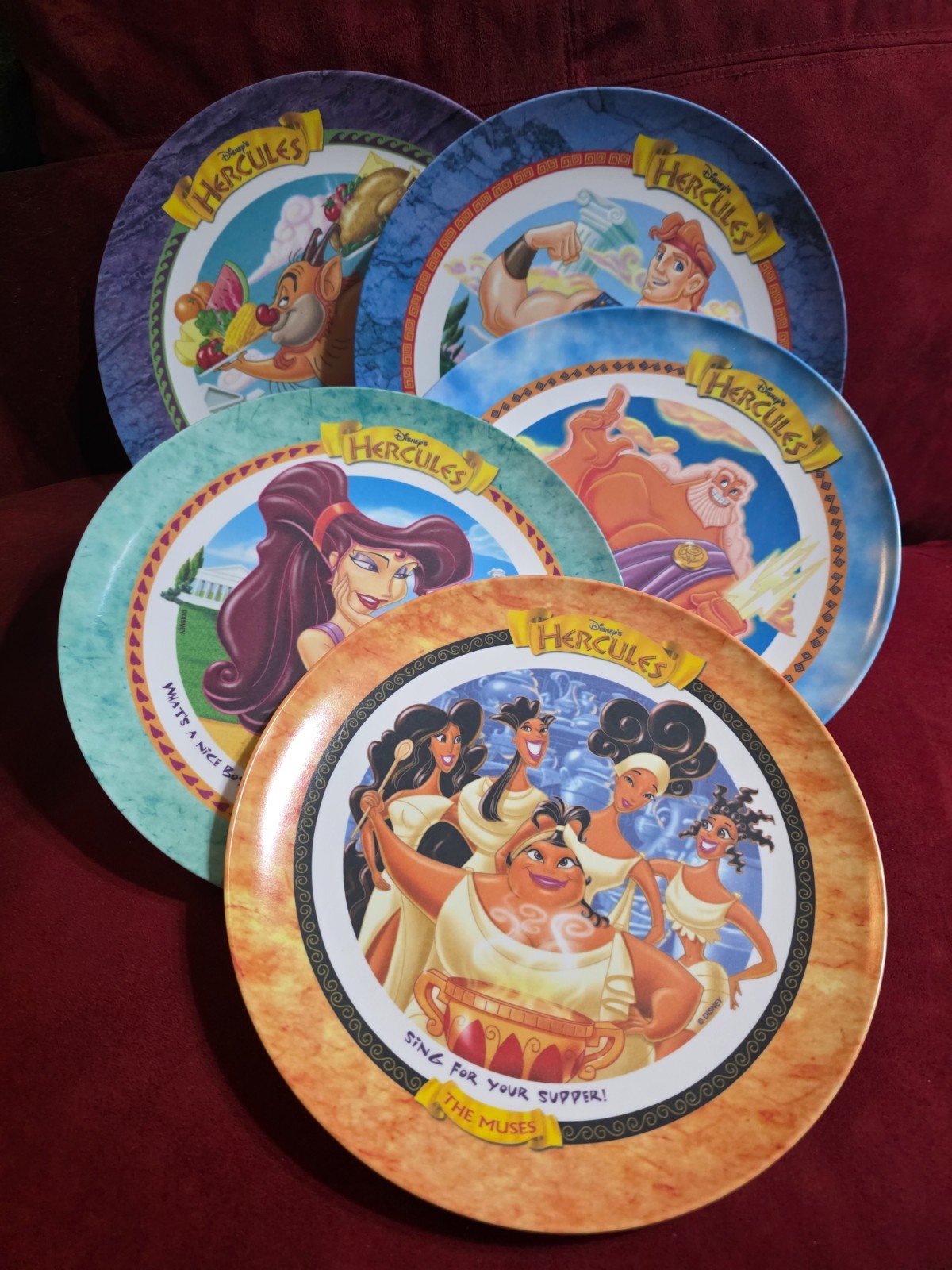 1997 McDonald’s Disney’s Hercules collector plates — set of 5 1997 McDonald’s Disney’s Hercules collector plates — set of 5