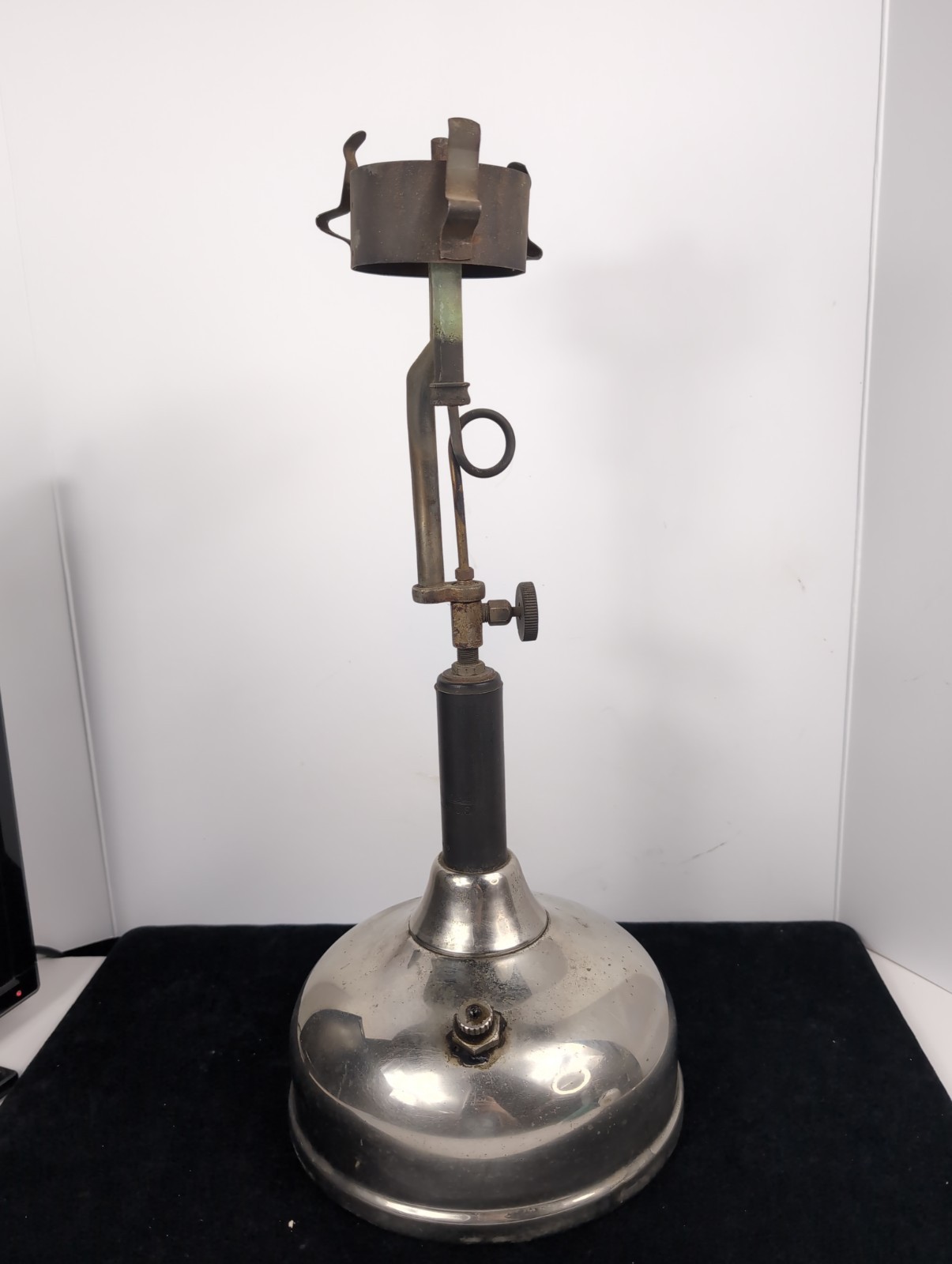 Antique  Coleman Quick-Lite Chrome Gas Table Lamp Wichita Kansas (10A ) Letter C