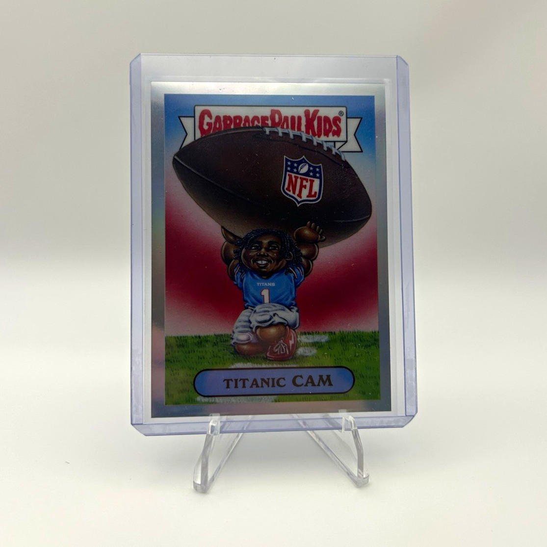 Topps 2025 Garbage Pail Kids NFL Titanic Cam Cam Ward Titans Card NFLG-CWA Topps 2025 Garbage Pail Kids NFL Titanic Cam Cam Ward Titans Card NFLG-CWA