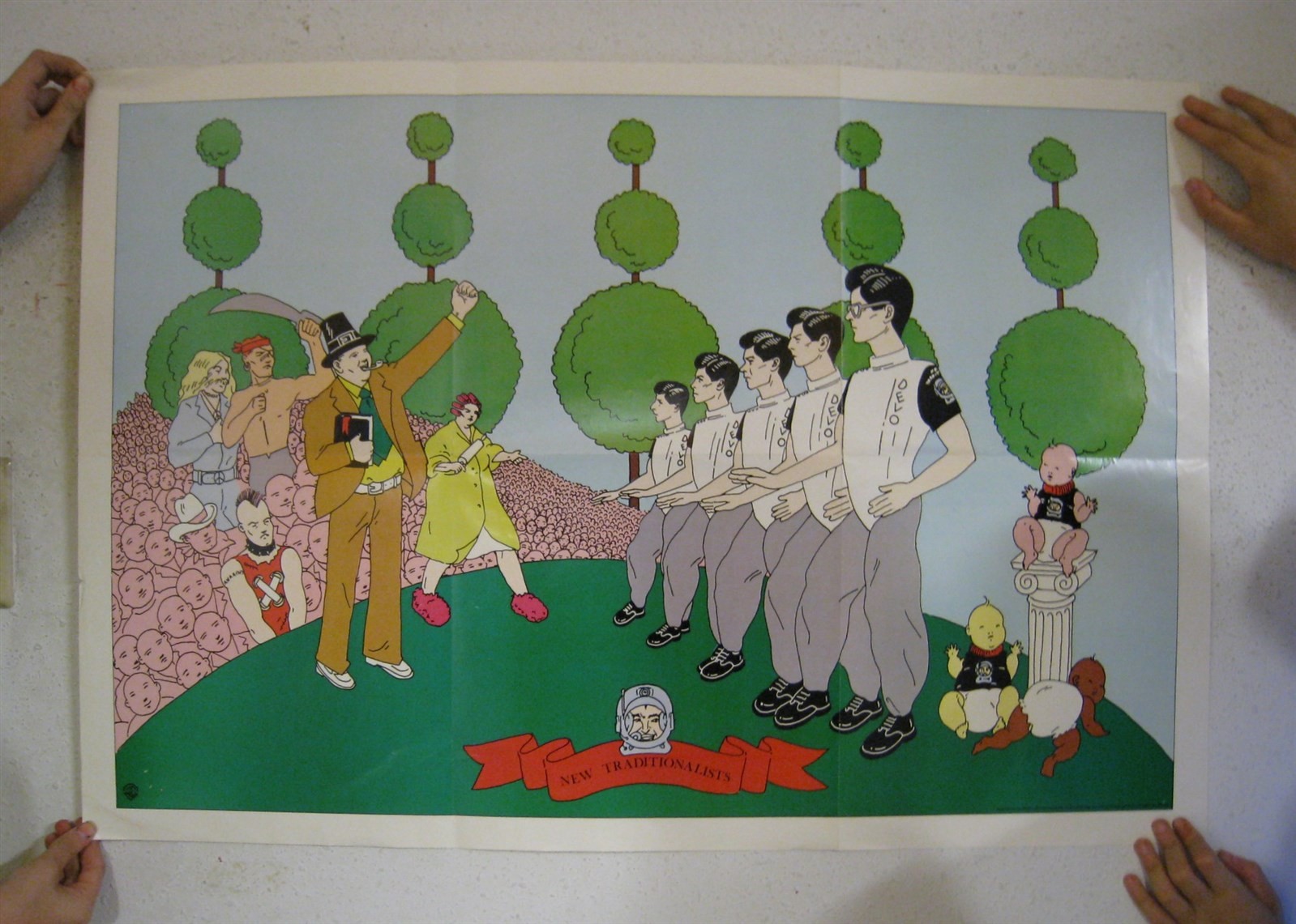 Devo Poster New Traditionalists Cartoon