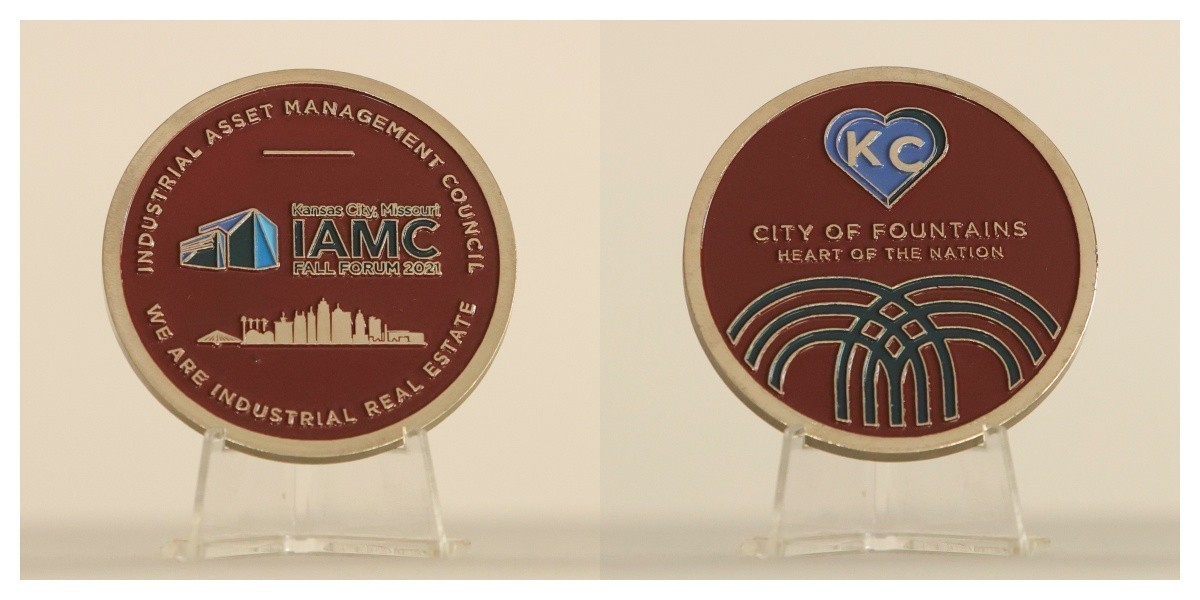 IAMC Fall Forum 2021 Kansas City Industrial Real Estate Challenge Coin 4#G IAMC Fall Forum 2021 Kansas City Industrial Real Estate Challenge Coin 4#G