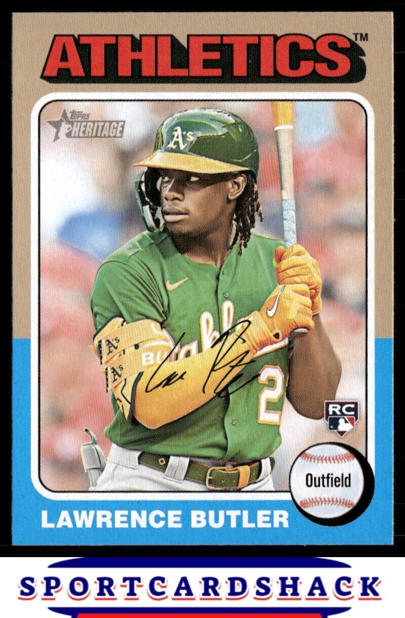 Lawrence Butler 2024 Topps Heritage #148 Oakland Athletics RC Rookie