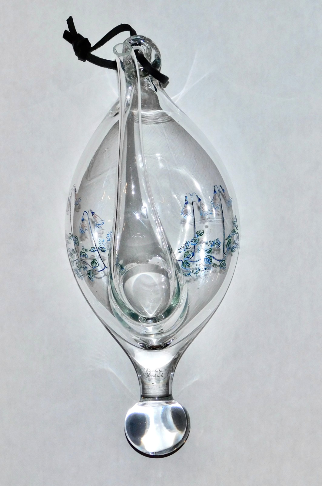 RARE Rosdala Glasbruk Water Barometer Hand-Blown Glass Hand-Painted Sweden VNTG RARE Rosdala Glasbruk Water Barometer Hand-Blown Glass Hand-Painted Sweden VNTG