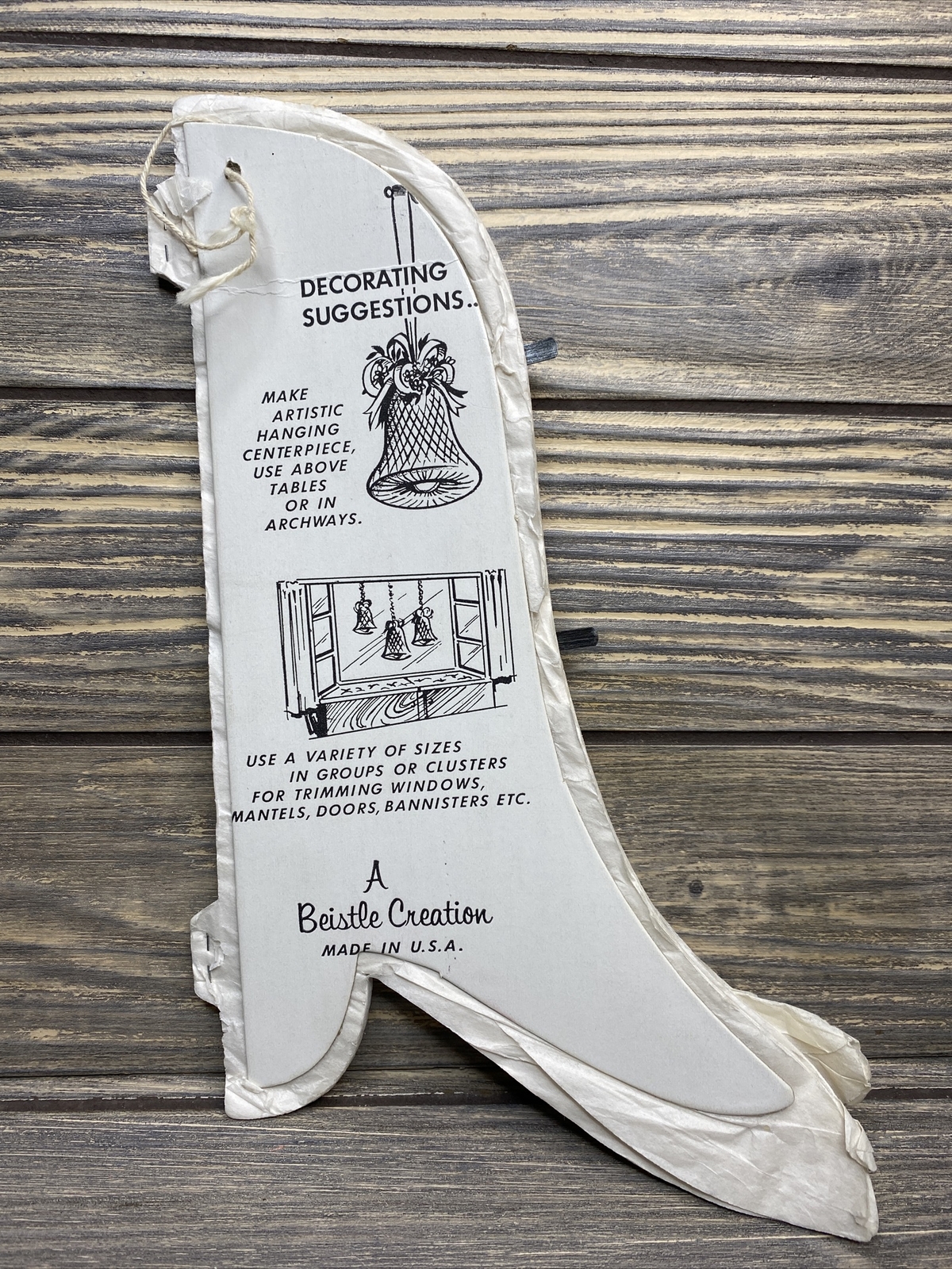 Vintage Beistle Creation White Honeycomb Paper Bell Decoration 9” Vintage Beistle Creation White Honeycomb Paper Bell Decoration 9”