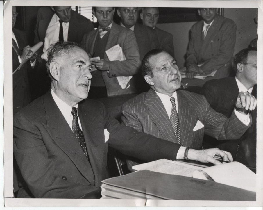 1951 Press Photo Frank Costello Nations Racket Chiefs in front of Congress