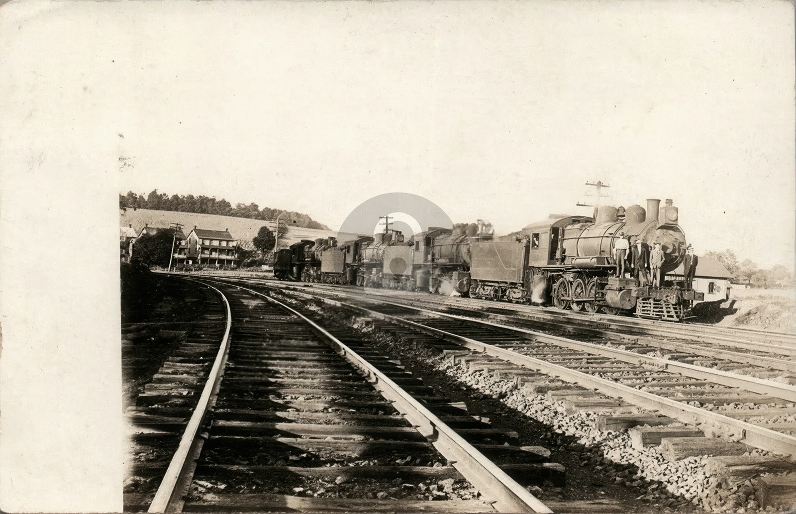 PRR NCRR Railroad NEW FREEDOM PA York County RPPC Photo Postcard COPY PRR NCRR Railroad NEW FREEDOM PA York County RPPC Photo Postcard COPY