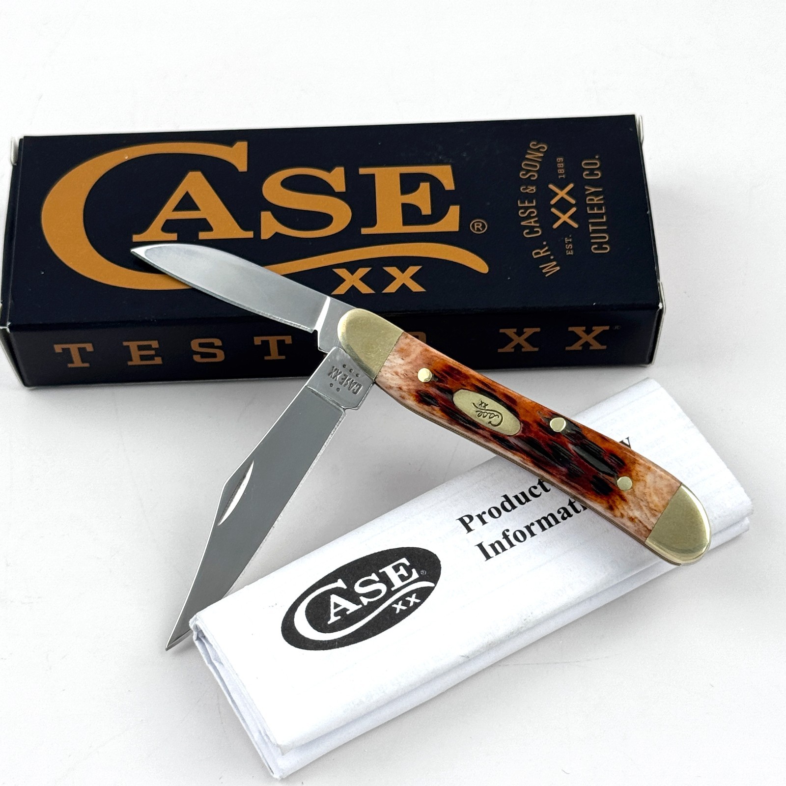 Case XX 00045 Peanut Amber Bone Jigged Stainless Steel Pocket Knife Case XX 00045 Peanut Amber Bone Jigged Stainless Steel Pocket Knife