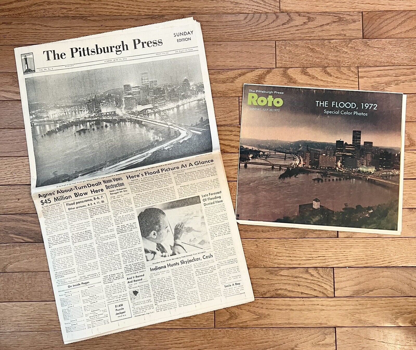 The Flood of 1972 - Pittsburgh Press Newspaper Plus Special Photo Insert