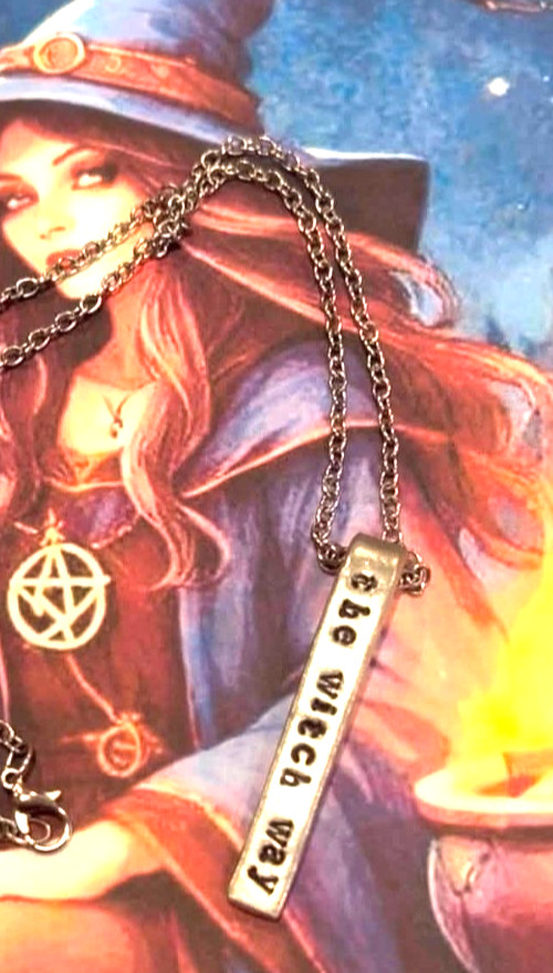 The Witch Way Bruja Pagan Hoodoo Wicca Path Statement Necklace ww1 The Witch Way Bruja Pagan Hoodoo Wicca Path Statement Necklace ww1