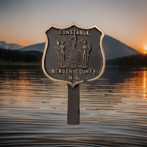 Bergen County New Jersey Constable License Plate Topper State Seal N.J. Police Bergen County New Jersey Constable License Plate Topper State Seal N.J. Police