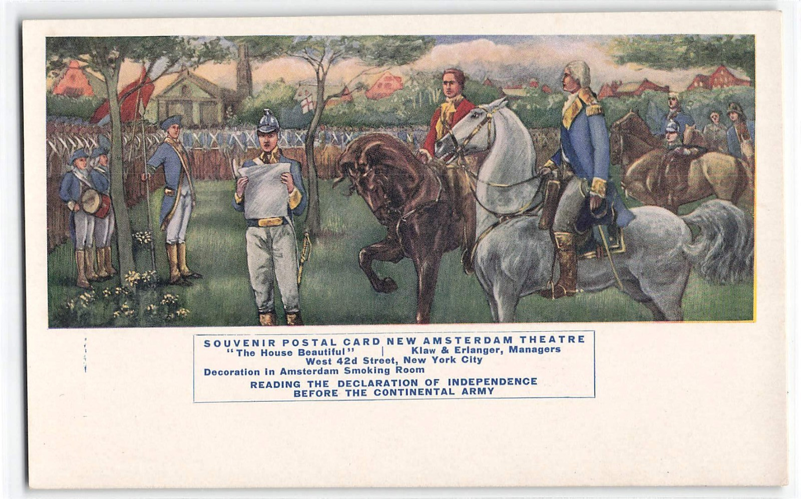 c1910\'s Advertising Postcard, New Amsterdam Theatre, New York City, Independence