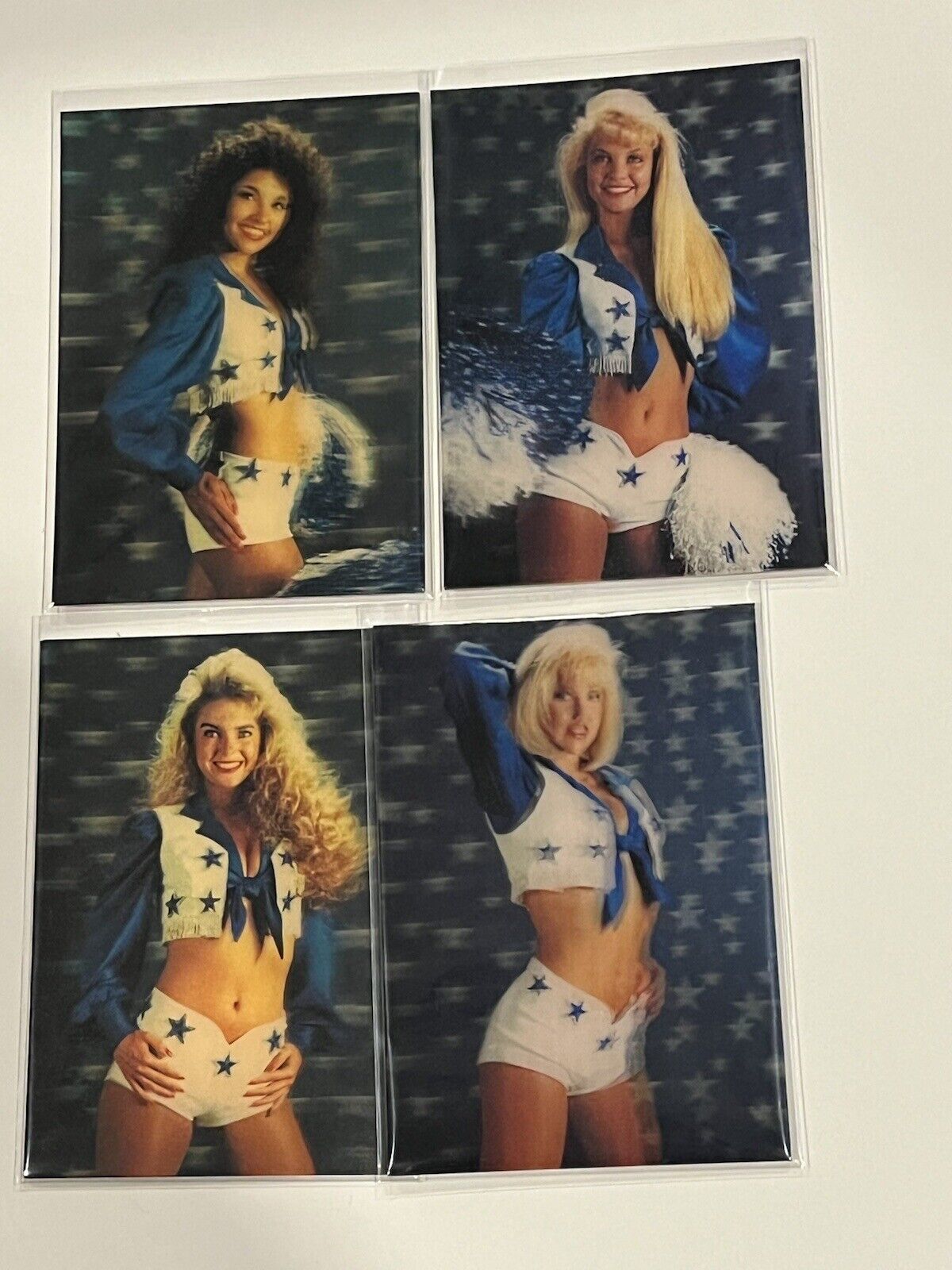 1993 Score 3-D Dallas Cowboys Cheerleader CARD COMPLETE SET (4) RARE