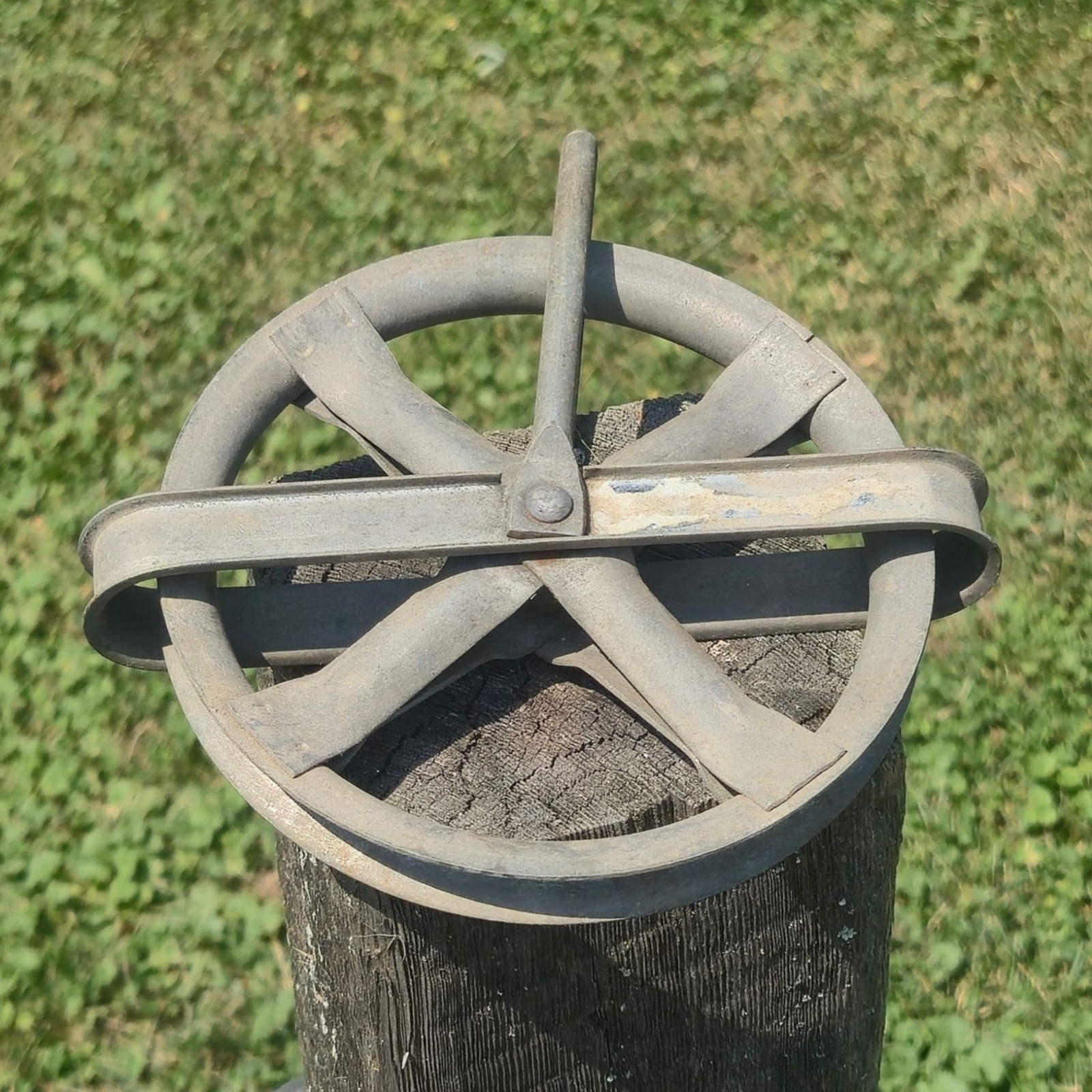 Vintage STANLEY rope pulley wheel Steampunk Industrial crafting rustic farmhouse Vintage STANLEY rope pulley wheel Steampunk Industrial crafting rustic farmhouse