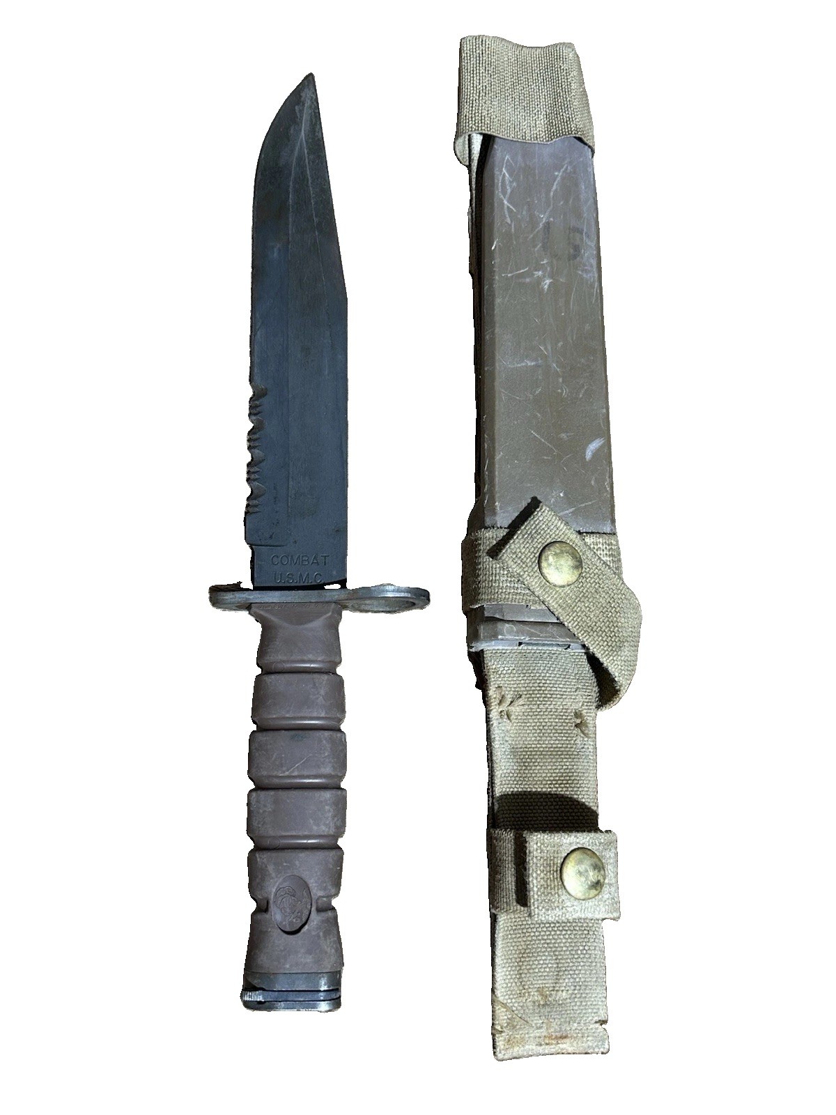 Vintage OKC3S Knife USMC Marine Corps Bayonet Ontario Knife Co & Scabbard Vintage OKC3S Knife USMC Marine Corps Bayonet Ontario Knife Co & Scabbard