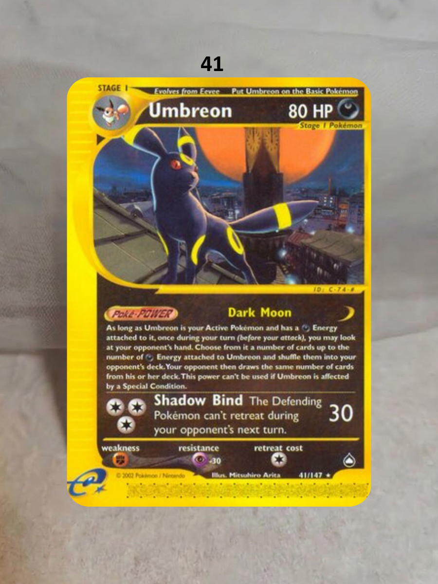 Umbreon Variation Pokemon Sticker, Credit Card Skin Decal, Anime Holographic