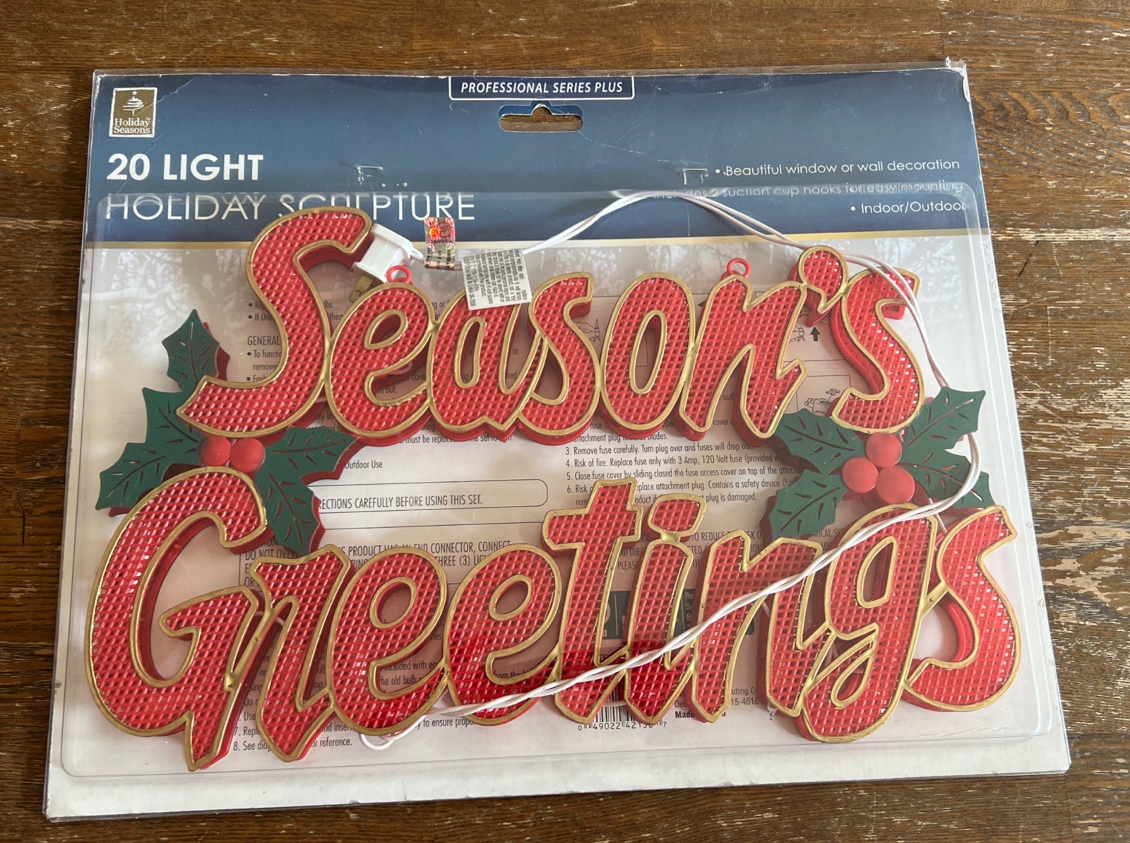 VTG 70\'s Seasons Greetings 20 Light Indoor Outdoor Christmas Sign Decor 18” VTG 70\'s Seasons Greetings 20 Light Indoor Outdoor Christmas Sign Decor 18”