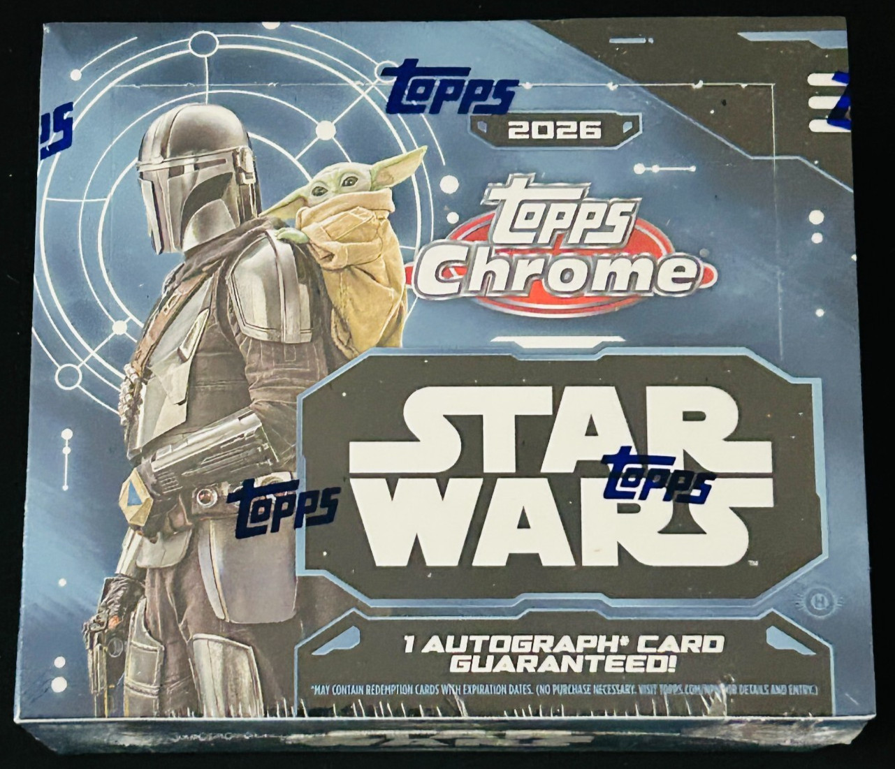 NEW & FACTORY SEALED 2026 Topps Chrome STAR WARS Hobby Box In Hand/Ships Now QTY