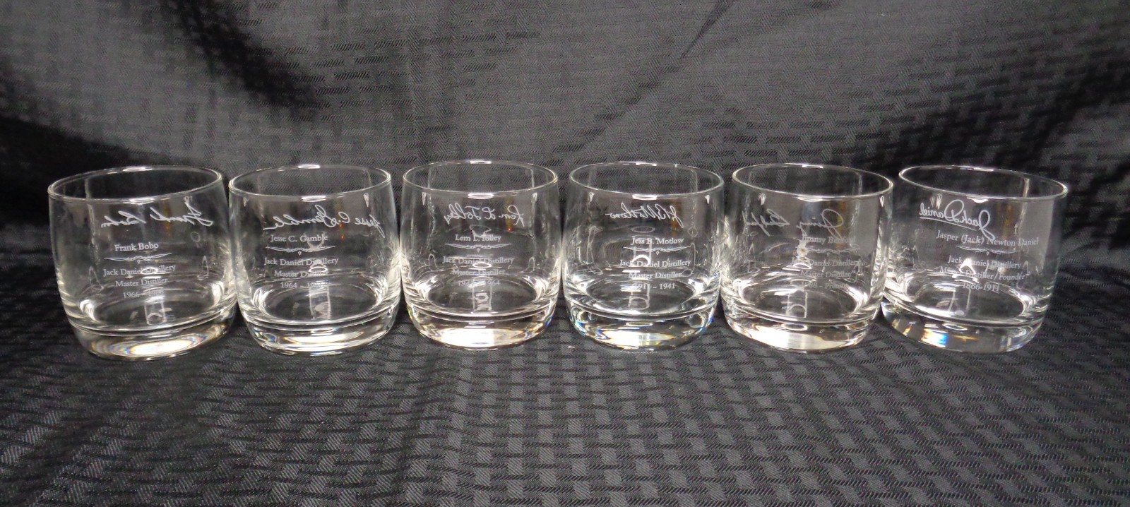 Full Set of 6 Jack Daniel\'s Master Distiller Series Rocks Glasses Complete 1-6 Full Set of 6 Jack Daniel\'s Master Distiller Series Rocks Glasses Complete 1-6