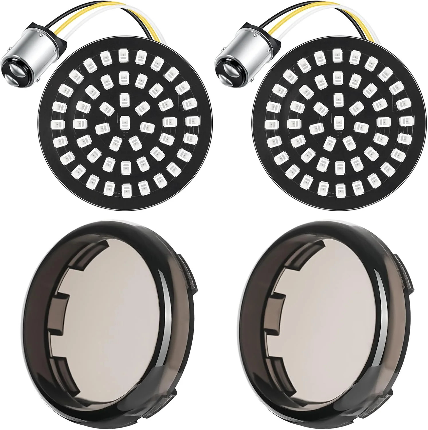 PBYMT New 1157 LED Motorcycle Rear Turn Signals Bulbs 2 Inch Bullet Lights with PBYMT New 1157 LED Motorcycle Rear Turn Signals Bulbs 2 Inch Bullet Lights with