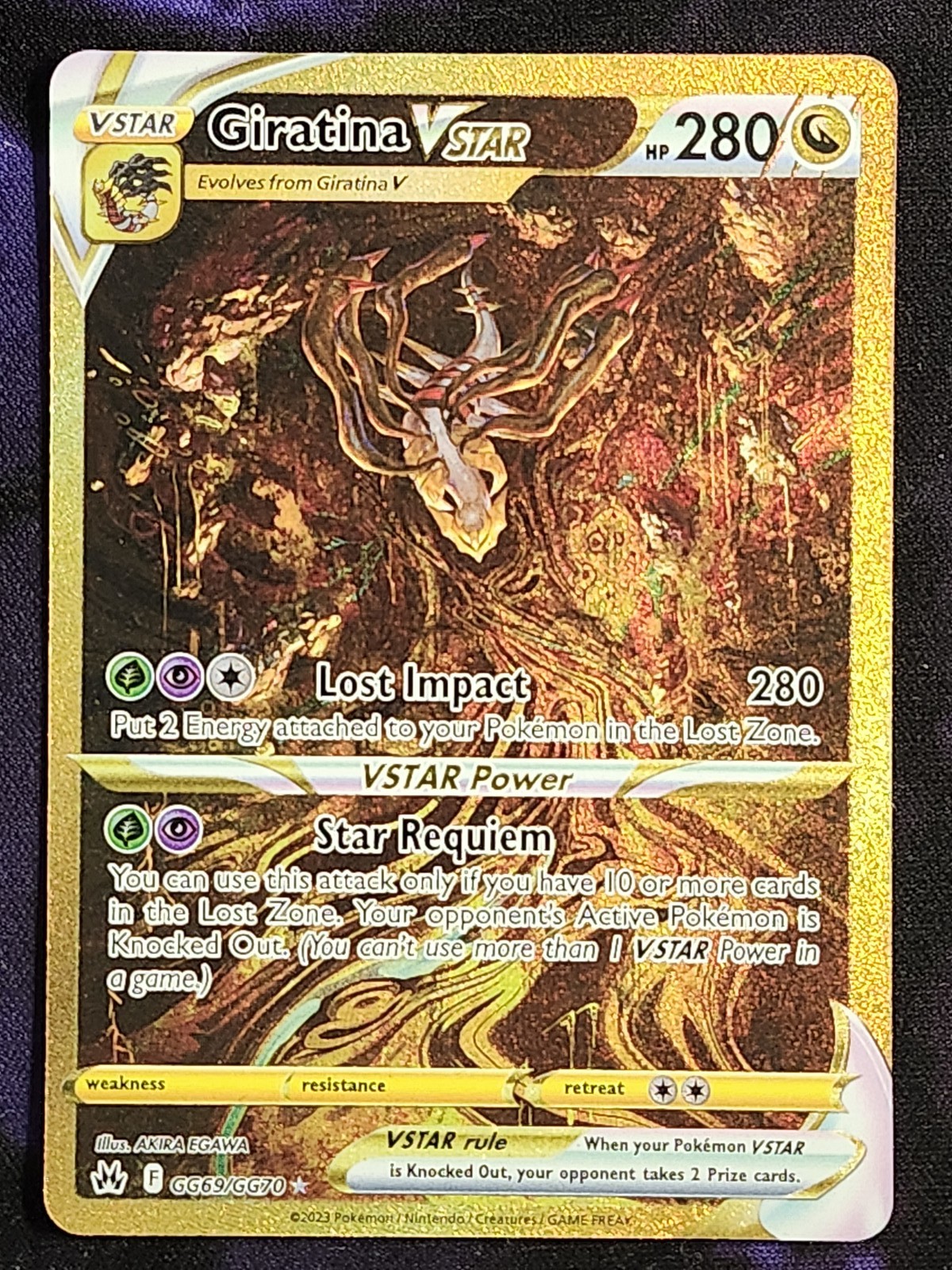 Pokemon Giratina VSTAR GG69/GG70 Crown Zenith CRZ Pokemon Giratina VSTAR GG69/GG70 Crown Zenith CRZ