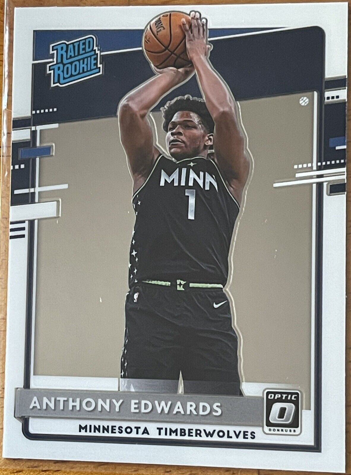Anthony Edwards 2020 Donruss Optic Rated Rookie, No. 151