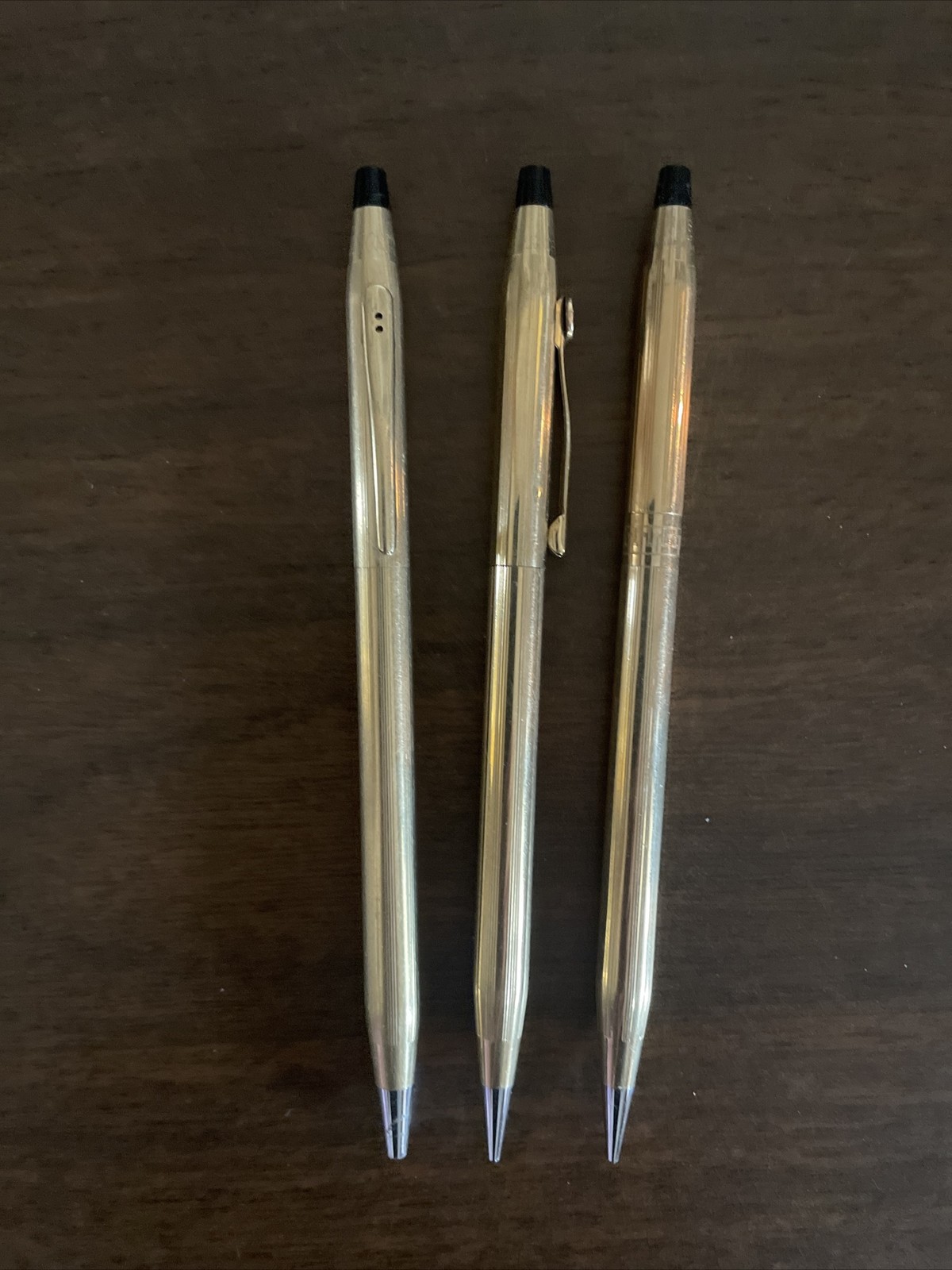 Vintage Lot of 3 10k & 12k Gold Filled Cross Ballpoint Pen/Pencils Parts Vintage Lot of 3 10k & 12k Gold Filled Cross Ballpoint Pen/Pencils Parts