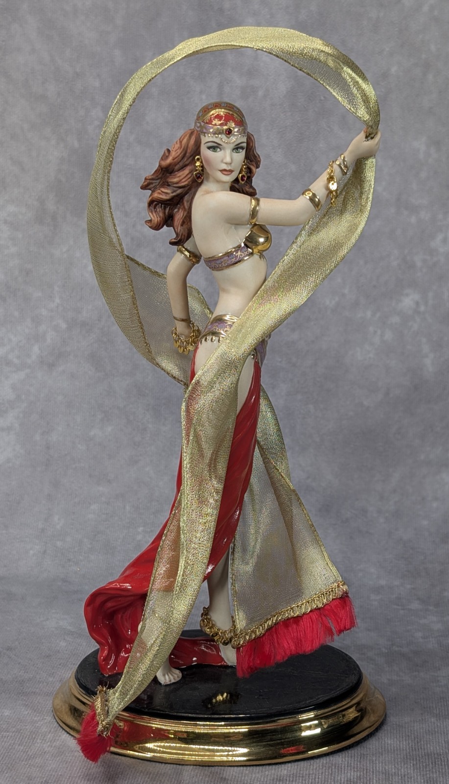 The Franklin Mint Salome Dance Of The Seven Veils Figurine Red / Gold