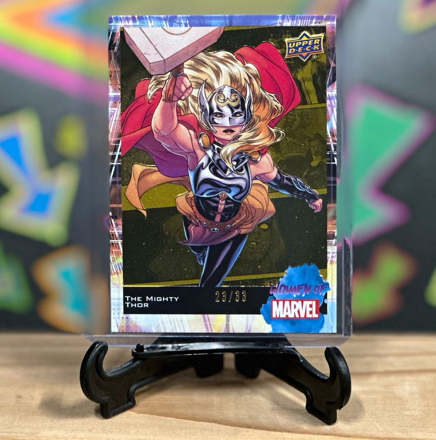 Upper Deck 2023 Women of Marvel The Mighty Thor #5 Gold Parallel Serial #23/33