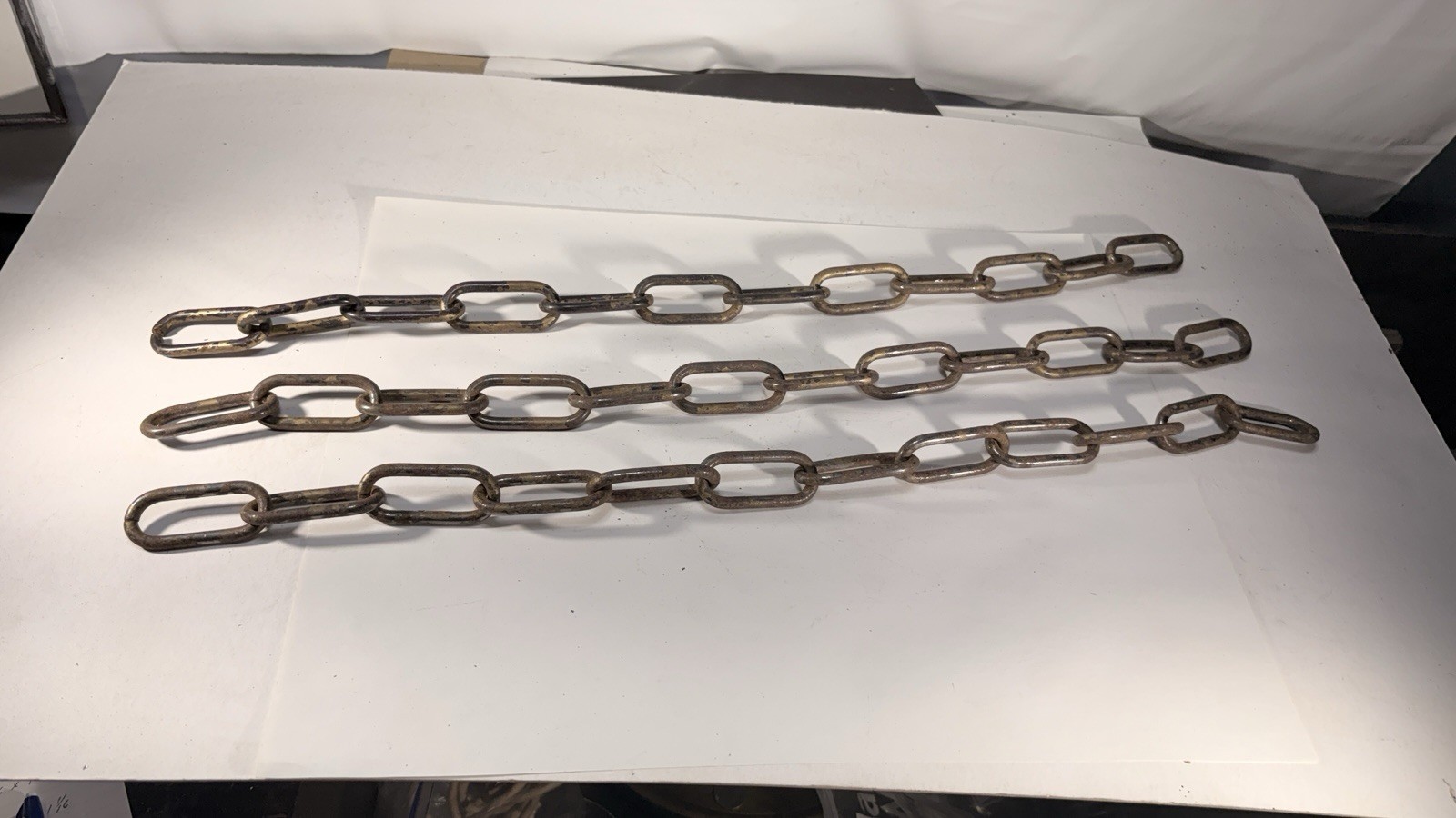3 Antique Heavy Duty Chains Chandelier, Part D 3 Antique Heavy Duty Chains Chandelier, Part D