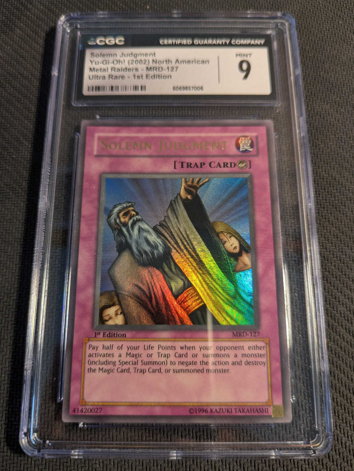 Yugioh Solemn Judgment MRD-127 1st Edition Ultra Rare PSA/CGC 9 Mint Yugioh Solemn Judgment MRD-127 1st Edition Ultra Rare PSA/CGC 9 Mint