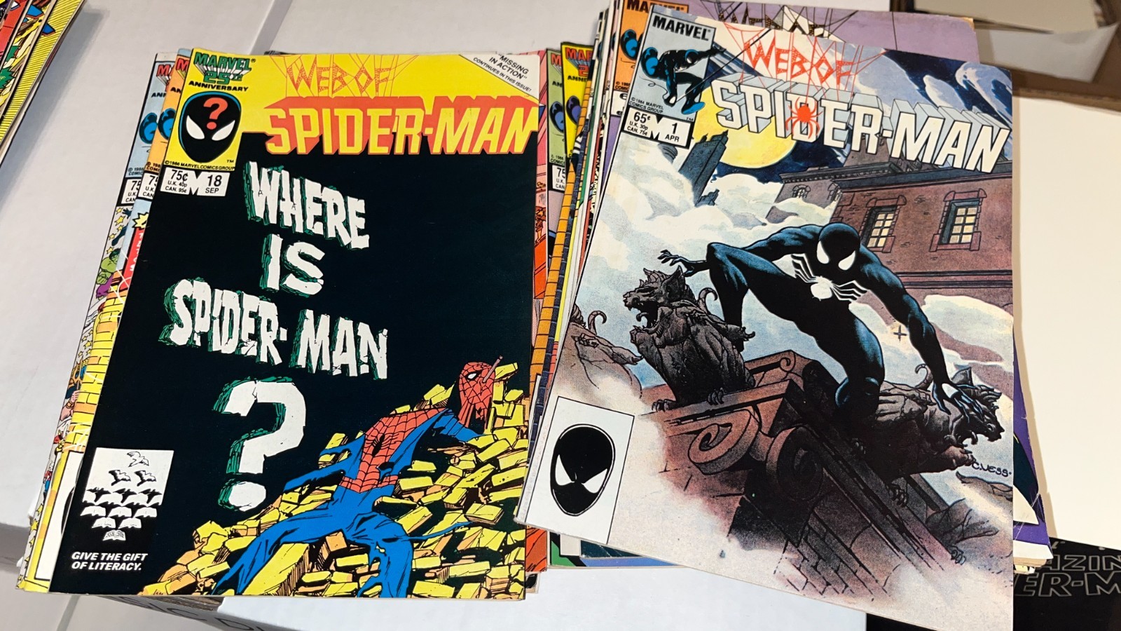 Web of Spider-Man (1984) Lot, Complete Series Set w/Issue #s 1-129, Has 118 Web of Spider-Man (1984) Lot, Complete Series Set w/Issue #s 1-129, Has 118