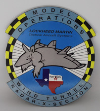 LOCKHEED MARTIN RADAR X SECTION WIND TUNNEL MODEL OPERATIONS ARMADILLO SIGN picture