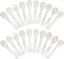 Patelai Set of Caviar Spoons Mother of Pearl Spoons with Hand Craft W round Hand picture