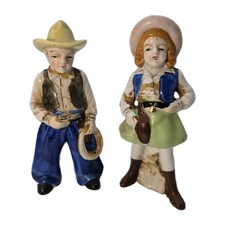 Vintage 1950 Western Cowboy & Cowgirl Occupied Japan 5.5
