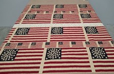 Vintage Quilt, Star of David, Great Star and 39 Star Medallion Flags picture