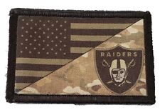 Subdued Multicam LA RAIDERS USA FLAG Morale Patch Tactical Military Army picture