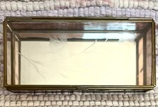 Vintage Via Vermont Rectangular Brass Jewelry or Trinket Box picture