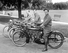 1910-1926 Men on Indian Motorcycles Old Photo 8.5