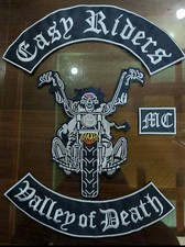 Easy Riders MC Valley of Death Large Back Patch Set Biker Motorcycle Skull picture